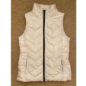 White Zip up Vest